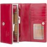 Червоний жіночий гаманець великого розміру з натуральної шкіри з клапаном Visconti Maria 68786 - 4