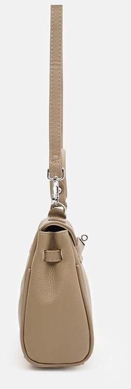 Деловая женская сумка из натуральной кожи с ручкой Borsa Leather 108886 бежевого цвета modnotak фото №4