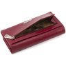 Крупный женский кошелек из гладкой кожи красного цвета с RFID - Visconti 68886 - 4