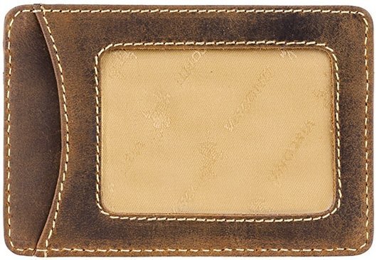 Тонкий коричневый картхолдер из винтажной кожи Visconti Razor 68986