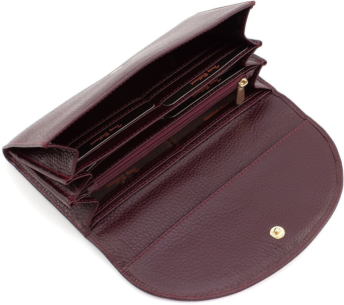 Марсаловий жіночий гаманець великого розміру з натуральної шкіри Tony Bellucci (12475)