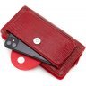 Женский элегантный кошелек-клатч красного цвета из натуральной кожи KARYA (19605) - 2