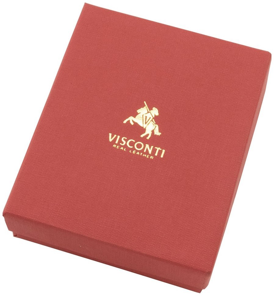 Червоний жіночий гаманець з натуральної шкіри з акцентним рядком Visconti Picasso 69286 modnotak фото №12