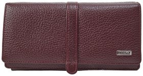 Вместительный женский кошелек из натуральной фактурной кожи Desisan 79986 бордовый цвет