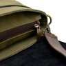 Мужская сумка-мессенджер из натуральной кожи и текстиля в цвете хаки TARWA (21710) - 6