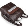 Кожаный городской рюкзак коричневого цвета VINTAGE STYLE (14619) - 6