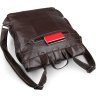 Кожаный городской рюкзак коричневого цвета VINTAGE STYLE (14619) - 7