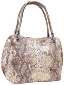 Стильная женская сумка из натуральной кожи под змею с ручками Desisan 81587