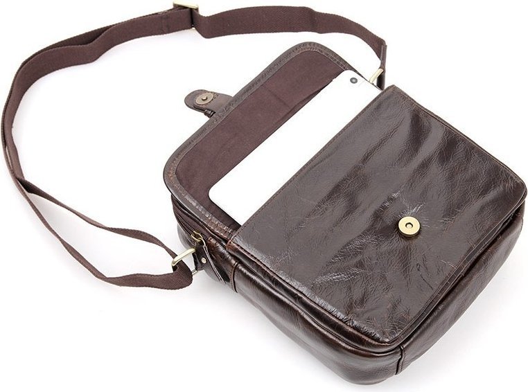 Удобная сумка под планшет с ручкой и ремнем на плечо VINTAGE STYLE (14104)