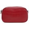 Невелика червона жіноча сумка-кроссбоді з натуральної шкіри під крокодила Keizer 71687 - 1