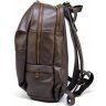 Мужской коричневый рюкзак из натуральной кожи с широкими шлейками TARWA (19929) - 3
