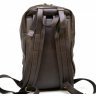 Чоловічий коричневий рюкзак із натуральної шкіри з широкими шлейками TARWA (19929) - 6