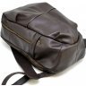 Чоловічий коричневий рюкзак із натуральної шкіри з широкими шлейками TARWA (19929) - 8