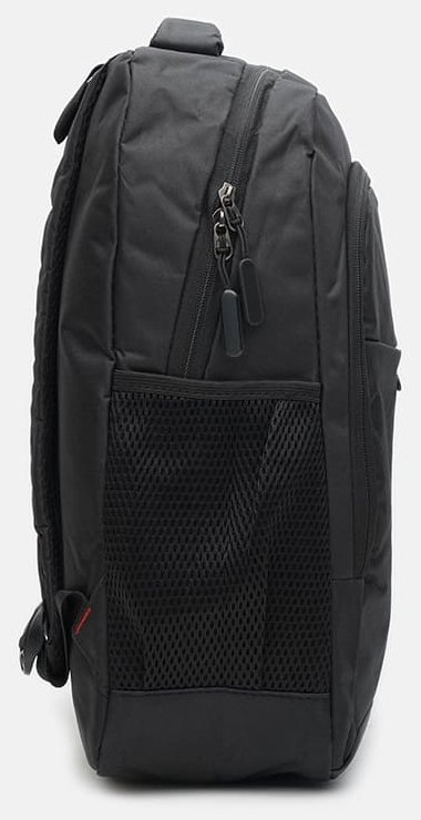 Черный мужской текстильный рюкзак с отсеком под ноутбук Monsen 72287