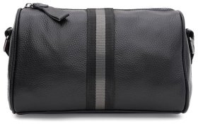 Кожаная женская сумка через плече Keizer 92287 черного цвета