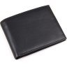 Маленький мужской кошелек черного цвета из натуральной кожи Vintage (14449) - 1