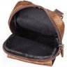 Руда чоловіча наплечная сумка невеликого розміру VINTAGE STYLE (14905) - 4