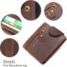 Тонкое мужское портмоне из винтажной кожи коричневого цвета Vintage (20239) - 5