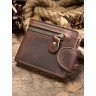 Тонкое мужское портмоне из винтажной кожи коричневого цвета Vintage (20239) - 7