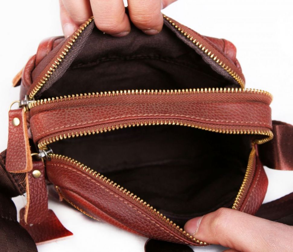 Повсякденна чоловіча шкіряна сумочка для документів і особистих речей Leather Collection (0-0044)