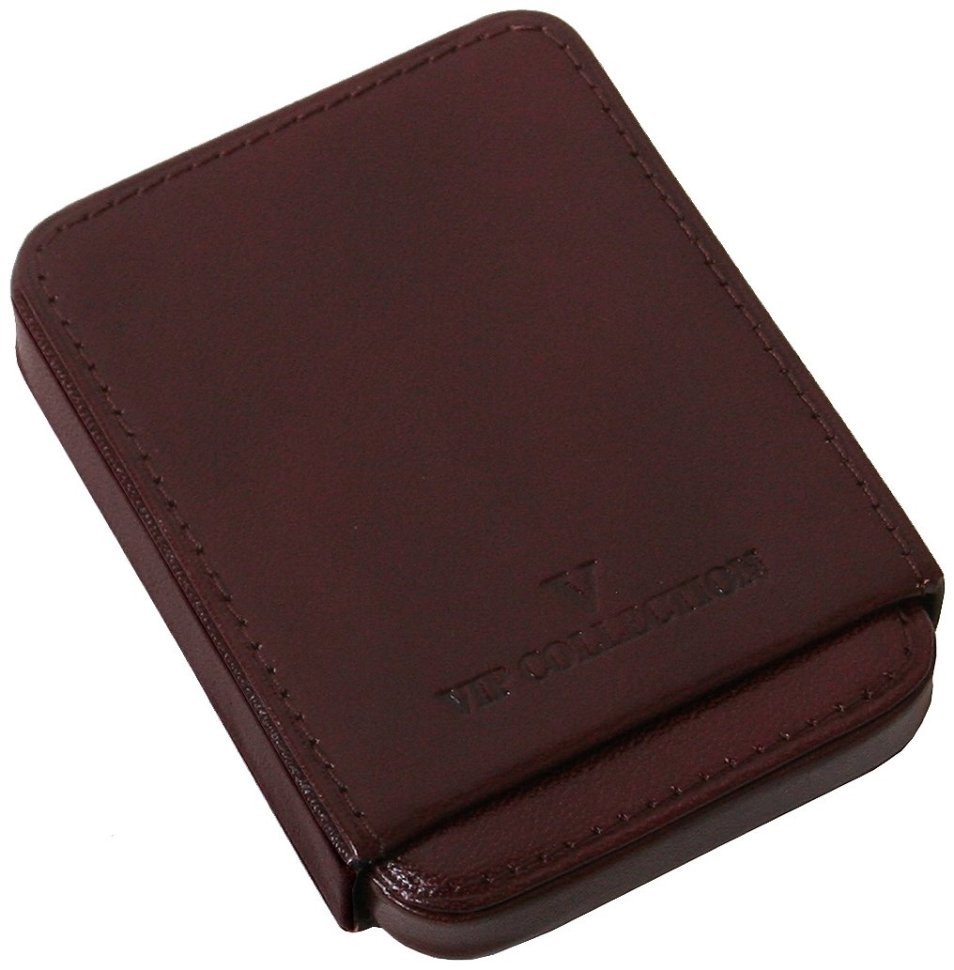 Коричнева шкіряна візитниця Newport без застібки Vip Collection 102587 modnotak фото №1