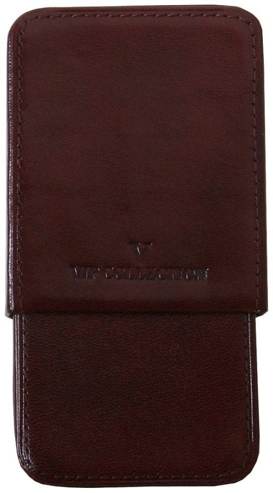 Коричнева шкіряна візитниця Newport без застібки Vip Collection 102587 modnotak фото №2