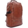 Чоловічий рюкзак коричневого кольору з еко-шкіри з відділом під ноутбук Monsen (22142) - 2