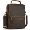 Барсетка мужская из винтажной кожи коричневого цвета Tiding Bag (15765) фото №1 Барсетка мужская из винтажной кожи коричневого цвета Tiding Bag (15765) modnotak фото - 1