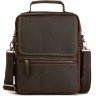 Барсетка мужская из винтажной кожи коричневого цвета Tiding Bag (15765) фото №2 Барсетка мужская из винтажной кожи коричневого цвета Tiding Bag (15765) modnotak фото - 2