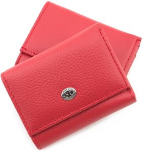 Красный маленький кошелек из натуральной кожи ST Leather (17486)