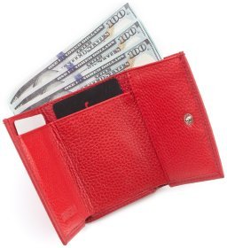 Красный маленький кошелек из натуральной кожи ST Leather (17486)