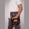 Небольшая мужская сумка-планшет из натуральной кожи коричневого цвета Blamont (15829) - 6