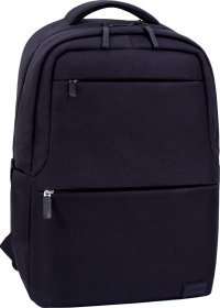 Удобный текстильный рюкзак под ноутбук черного цвета Bagland (53587)