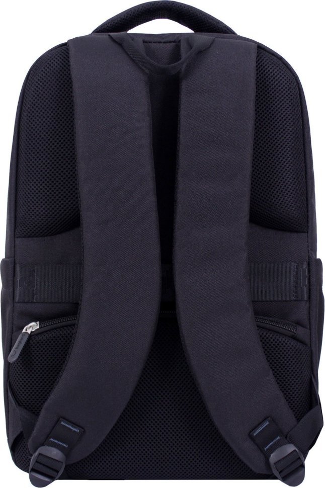 Зручний текстильний рюкзак під ноутбук чорного кольору Bagland (53587)