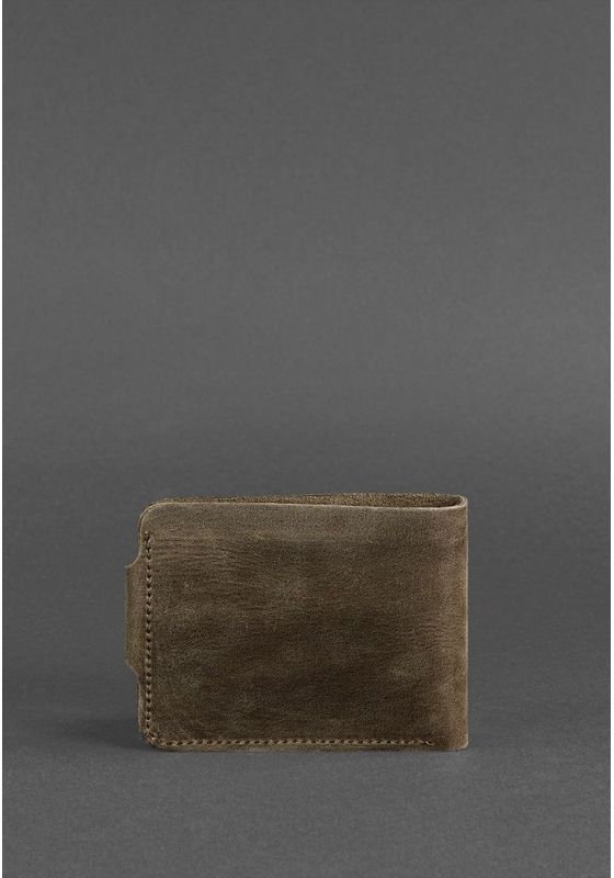 Шкіряне портмоне темно-коричневого кольору без монетниці BlankNote (12567)