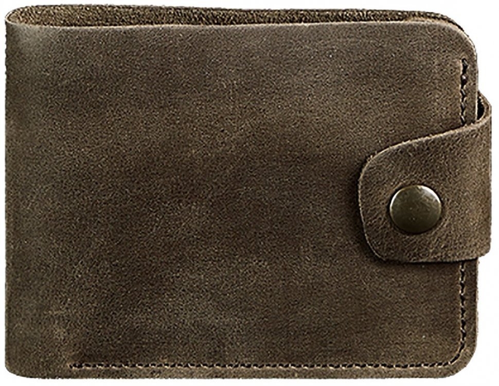 Кожаное портмоне темно-коричневого цвета без монетницы BlankNote (12567)