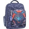 Сірий шкільний рюкзак із текстилю з принтом вовка Bagland 53787 - 1