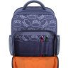 Сірий шкільний рюкзак із текстилю з принтом вовка Bagland 53787 - 4