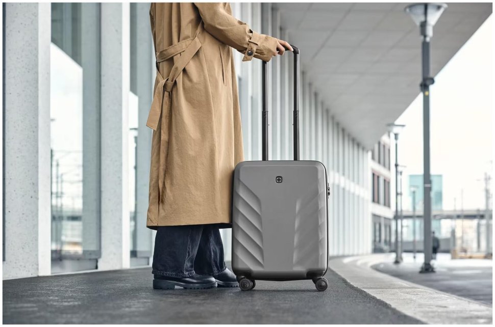Валіза Wenger, Motion, мала, пластик, 4 колеса, сіра modnotak фото №3