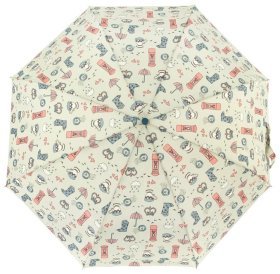 Зонт женский Fulton Stowaway-24 G701 London Day Out (механика, складной, серый с принтом Лондона) 93887