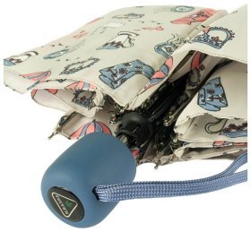 Зонт женский Fulton Stowaway-24 G701 London Day Out (механика, складной, серый с принтом Лондона) 93887