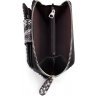 Черно-белый женский кошелек-клатч из натуральной кожи с фактурой змеи KARYA (19976) - 3