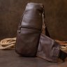 Мужская сумка-слинг серо-коричневого цвета из натуральной кожи Vintage (20402)  - 7