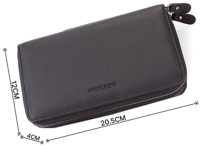 Кожаная барсетка на две молнии - Marco Coverna (18541) modnotak фото №3