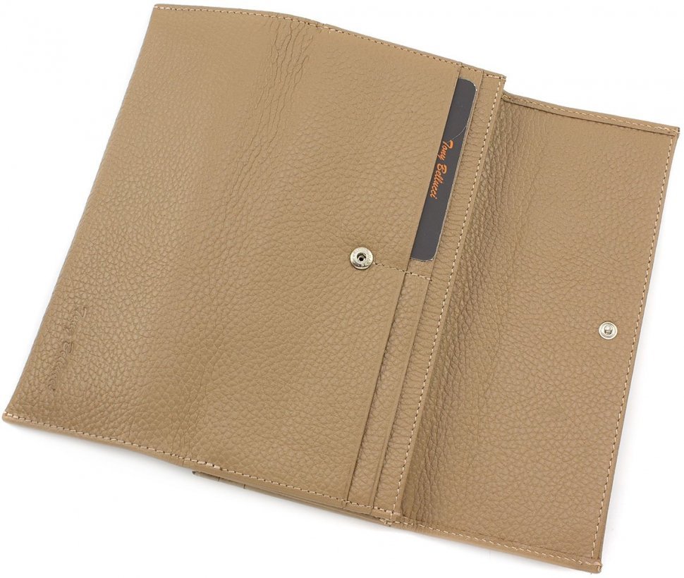Кожаный кошелек бежевого цвета с двумя автономными отделниями Tony Bellucci (10813)
