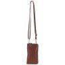Мини-сумка для смартфона из натуральной гладкой кожи на молнии Ashwood T80 коричневого цвета 94487 фото №3 Мини-сумка для смартфона из натуральной гладкой кожи на молнии Ashwood T80 коричневого цвета 94487 modnotak фото - 3