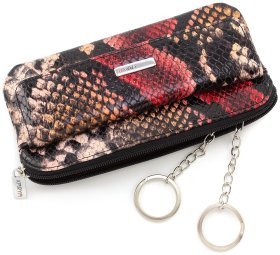 Модная женская ключница из лаковой кожи под змею KARYA (395-062)