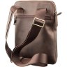 Матовая мужская сумка на плечо коричневого цвета из кожи крейзи хорс Shvigel (11180) - 2