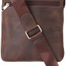 Матовая мужская сумка на плечо коричневого цвета из кожи крейзи хорс Shvigel (11180) - 8