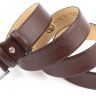 Итальянский коричневый кожаный ремень под брюки S.T Italian Style (35202) - 2